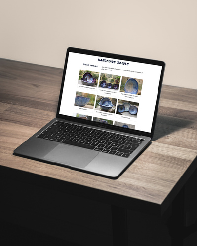 Barry dorrity website with images of his handmade pottery 