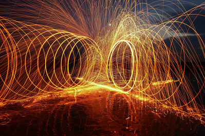  Double Steel wool photography by the beach by Suzanne Bainton. #steelwool #suzannebainton #tunbridgewells #Brightonbeach