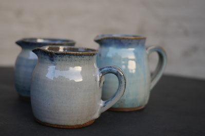 Barry Dorrity blue glazed jugs