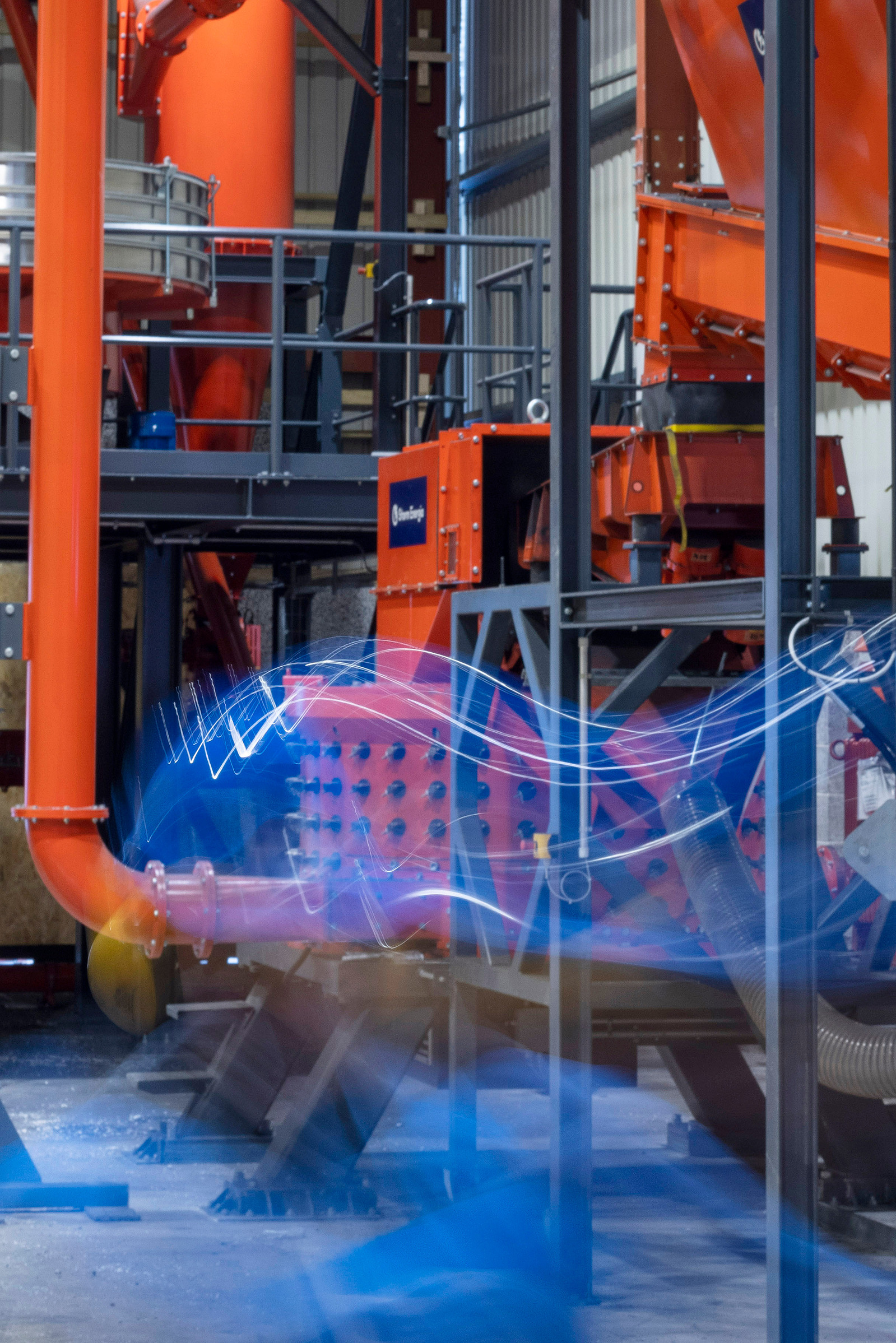 Storm Energia. Industrial EV battery recycling operations. Industrial photography by Jon Browning