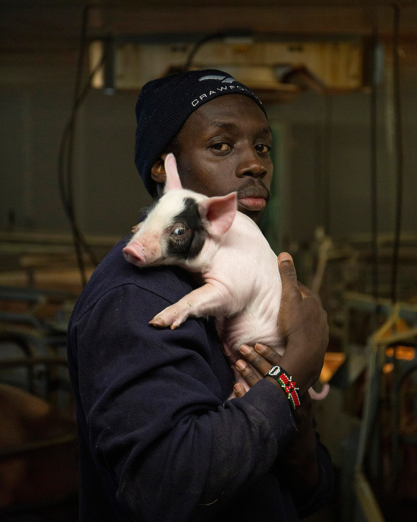 A portrait of Flavian Obiero, farmer and teacher at Plumpton college. 