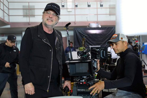 James Chressanthis, ASC, GSC and Operator Marcis Cole on the set of Greenleaf