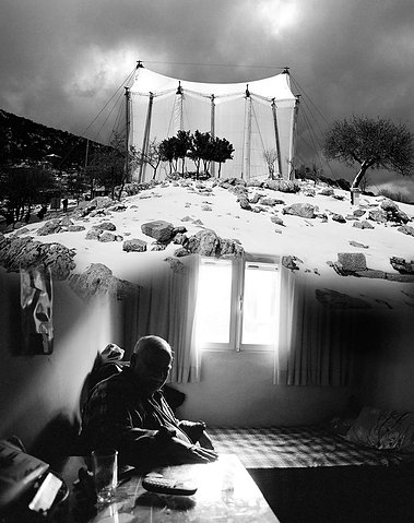 Temple Over My Village, Lynistaina, Greece 2009, archival digital print from 35mm by James Chressanthis, ASC, GSC