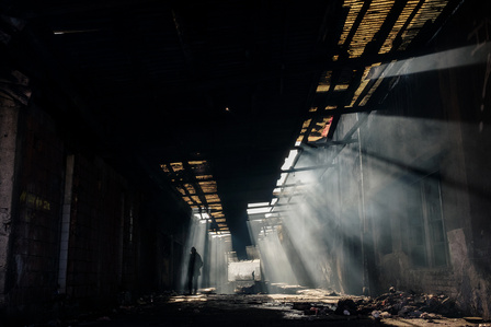 The abandoned warehouses of Belgrade's train station, where 1200 migrants violently turned away by the Croatian border police have sought refuge during the freezing Serbian winter. They lack electricity,
heating, and water, resorting to burning trash and