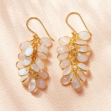 Minimalist Jewellery photography  Gold earrings in natural light