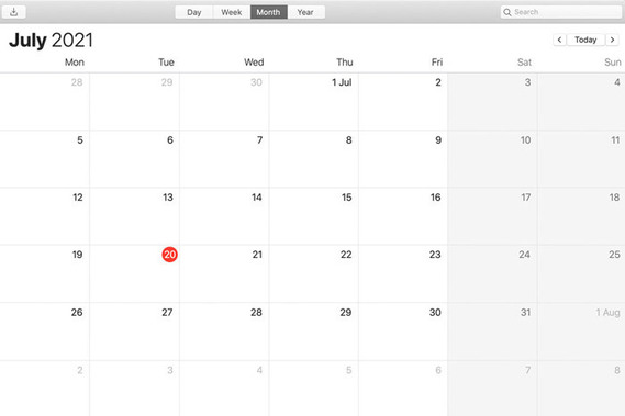 Calendar image to show booking a video shoot