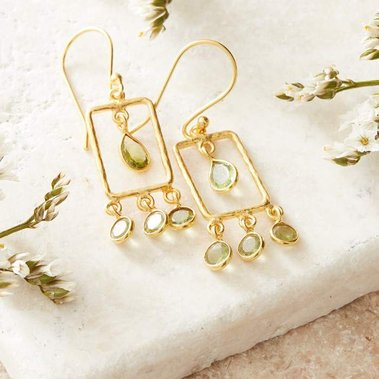 Jewellery photographer UK, boho earrings styled with props using remote jewellery photoshoot.