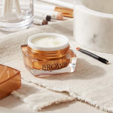 Beauty product photography of an eyebrow treatment for London Brow