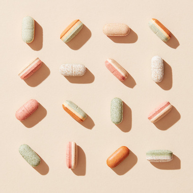 Supplement product photography uk food supplement tablets in geometric patterns