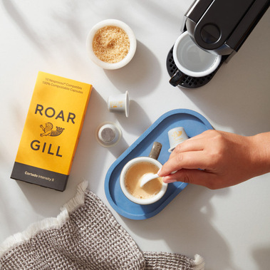 Coffee being stirred, food and drinks photography