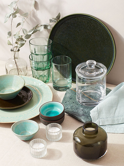Green props for product photography