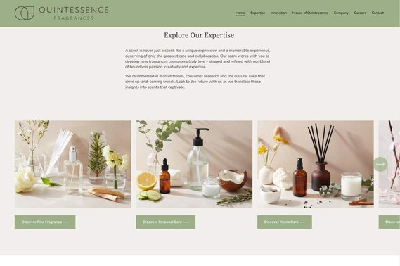 Sally Williams product photography for Quintessence Fragrances
