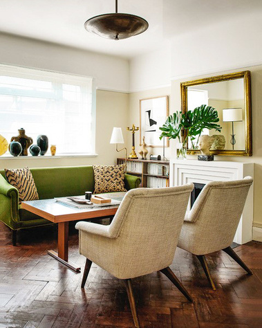 This sitting room belongs to antiques dealer Dorian Caffot de Fawes and interior designer Thomas Daviet, in London