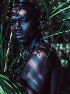 black, wall art photography, african american, suriname, jungle, blue color photography, fashion editorial, thisisblackground, fashion photographer