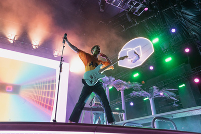 Glass Animals performing at the Prospect Park Bandshell in Brooklyn, NY