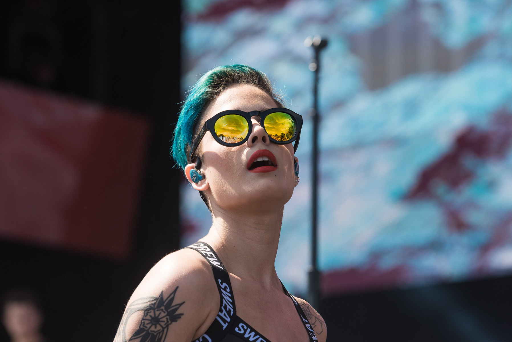 Halsey performing at Made In America Music Festival back in 2015