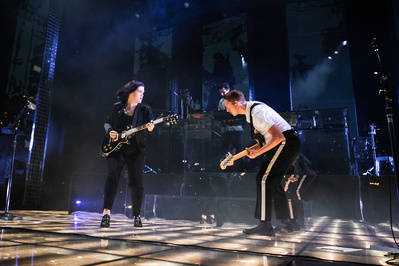 The xx performing at Forest Hills Stadium in Forest Hills, NY in 2017
