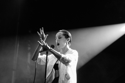 Jehnny Beth, of Savages, performing at The Meadows Music and Arts Festival 2016