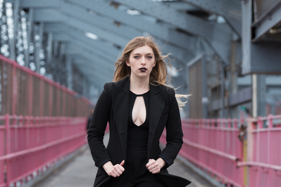 A portrait of singer Vérité prior to her performance at Baby's All Right in Brooklyn, NY