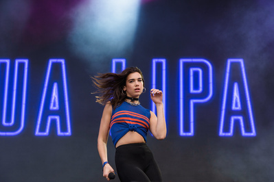 Dua Lipa performing at Gov Ball 2017 in NYC
