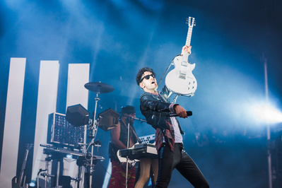 Chromeo performing at The Meadows Music and Arts Festival in Queens, NY