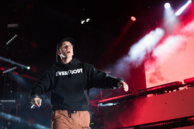 Logic performing at Gov Ball 2017 in NYC