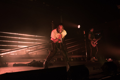 Miguel performing at Terminal 5 for the Miguel x Tidal concert in NYC