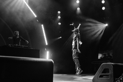 Angel Haze performing at the Prospect Park Bandshell in Brooklyn, NY