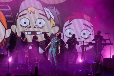 Damon Albarn performing with Gorillaz at The Meadows Music and Arts Festival 2017 in Queens, NY