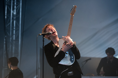 Spoon performing at Panorama Music Festival in NYC, 2017