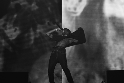 Travis Scott performing at Gov Ball 2018 in NYC