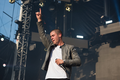 Nick Jonas performing at Made In America Music Festival 2015