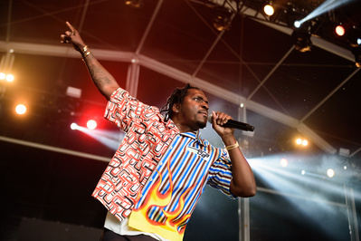 Pusha T performing at Governors Ball 2018 in NYC
