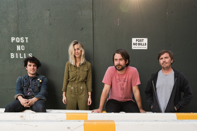 A portrait of the band Bully, before their performance at Arlene's Grocery in NYC