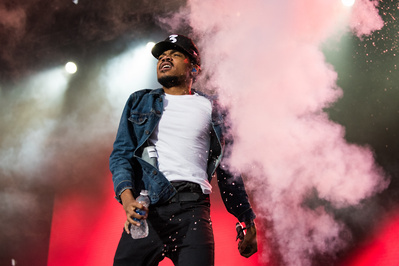 Chance the Rapper performing at The Meadows Music and Arts Festival in 2016