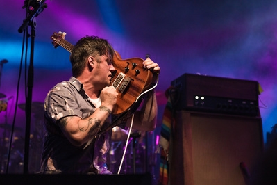 Isaac Brock of Modest Mouse, performing at the Prospect Park Bandshell in Brooklyn, NY