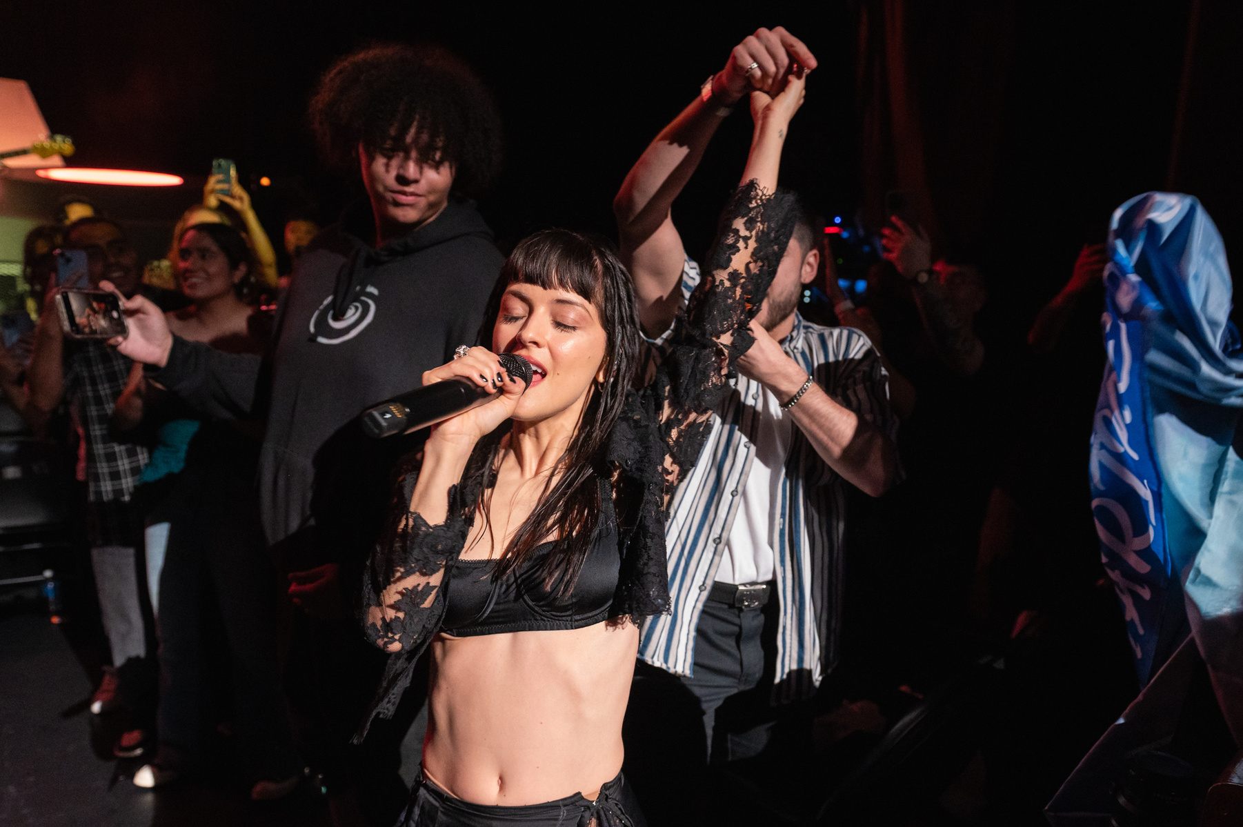 María Zardoya, of The Marías, in the crowd at Radio City Music Hall