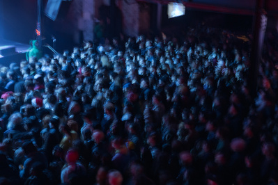 A long exposure of the crowd at Terminal 5 in New York City