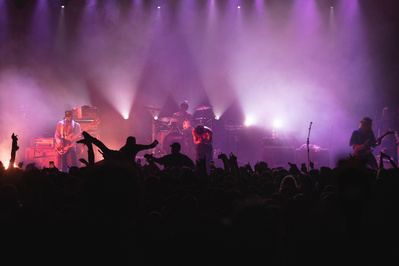 Turnstile performing at Brooklyn Steel in Brooklyn, New York