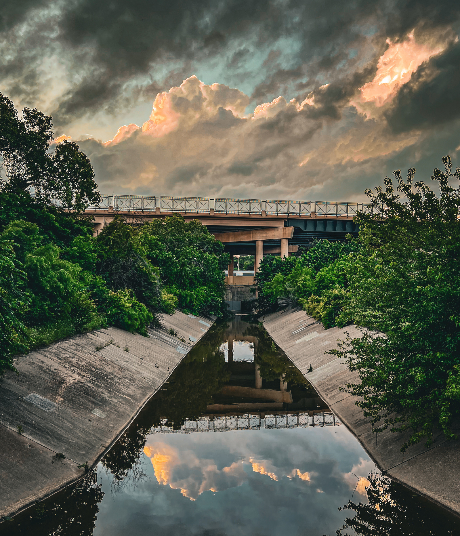 Sky meets earth in the crease of water. For one breath, chaos is symmetrical — and strangely serene.